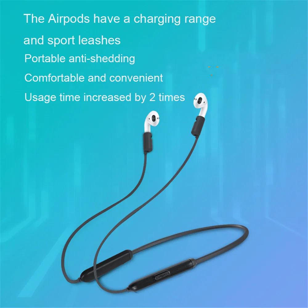Wireless Earphone Holder Rope Anti-Lost Silicone Cord For Iphone AirPods Wireless Bluetooth Headphone Neck Strap Cord String