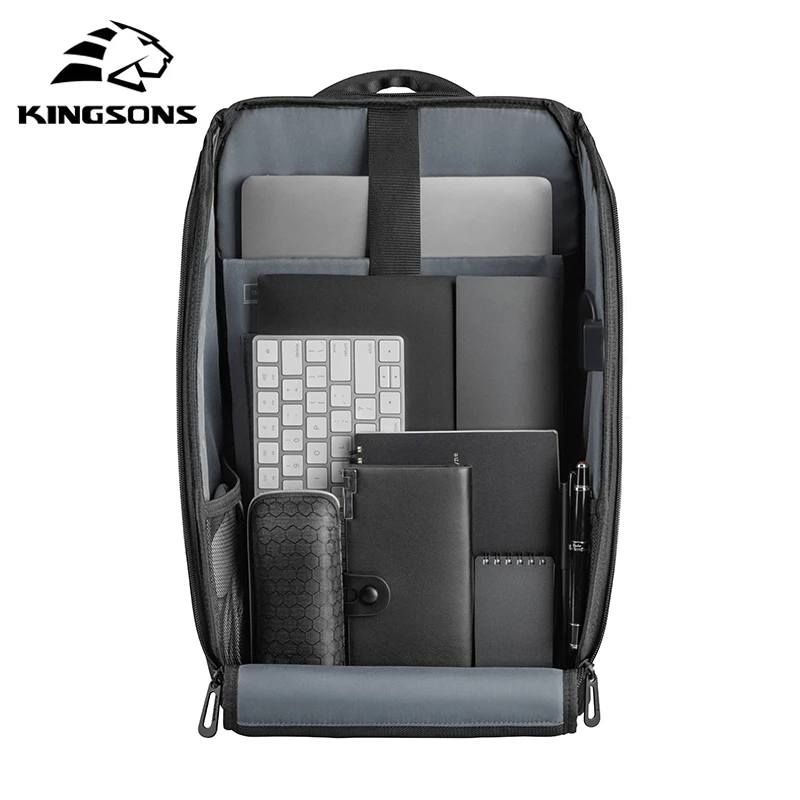 KingSons Evolution Series 15.6” Laptop BackPack (Gray)