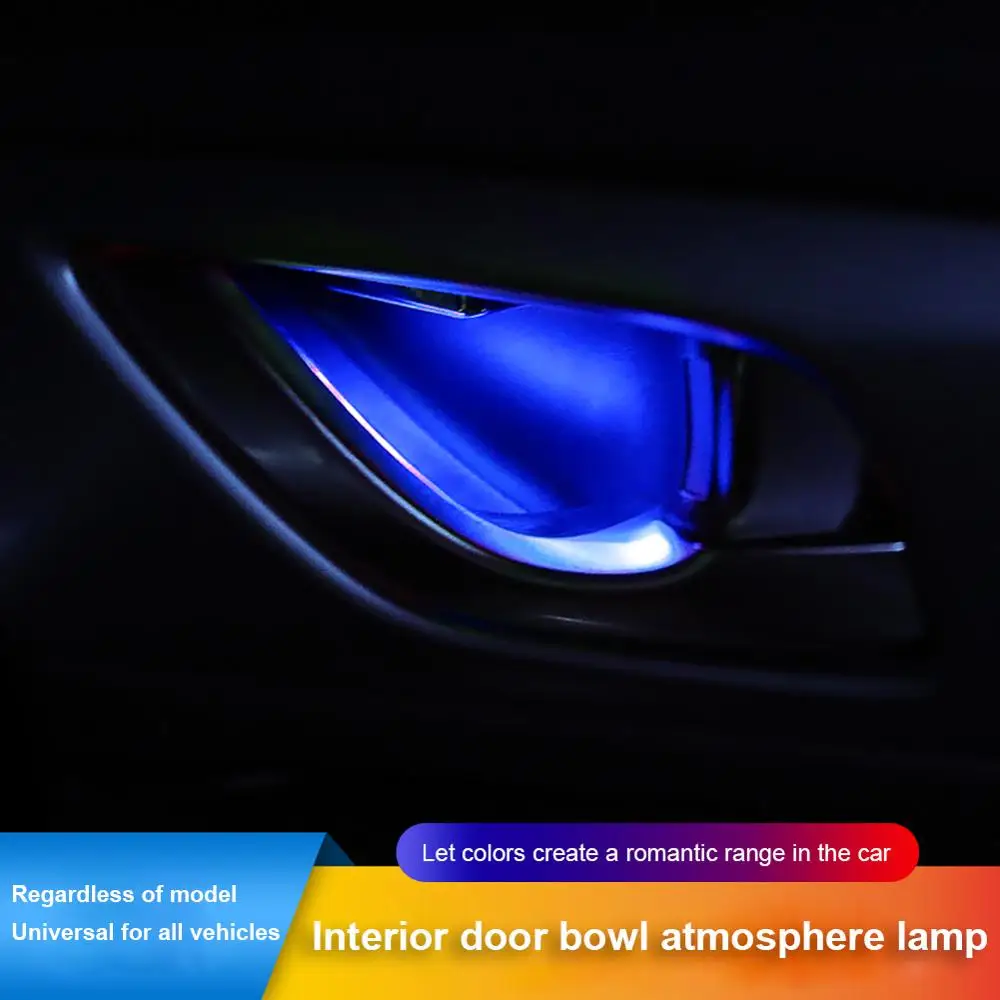 

Universal Auto Atmosphere Lamp 4Pcs Car Styling 6 Colors Armrest Interior Door Handle Lighting Handrail Lights Decorative Lights