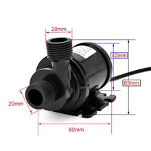 Bomba submersível ultra silenciosa portátil do motor sem escova da c.c. 12v/24v 800l/h para o calefator da fonte do sistema de refrigeração