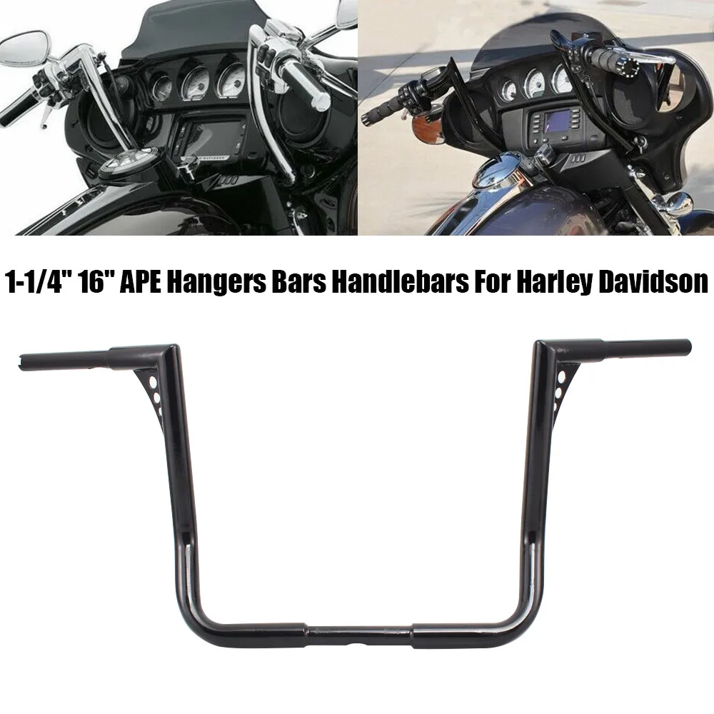 Moto Custom 16 &quotApe вешалка руль Z бар для Harley Touring Electra Street Road Glide Tri Dressers Baggers 1982 up|Руль