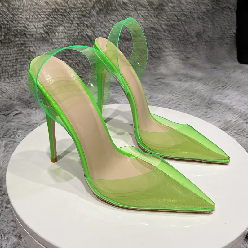 Neon Opal Platform Ankle Strap Sandal Heels - Spicy Lingerie