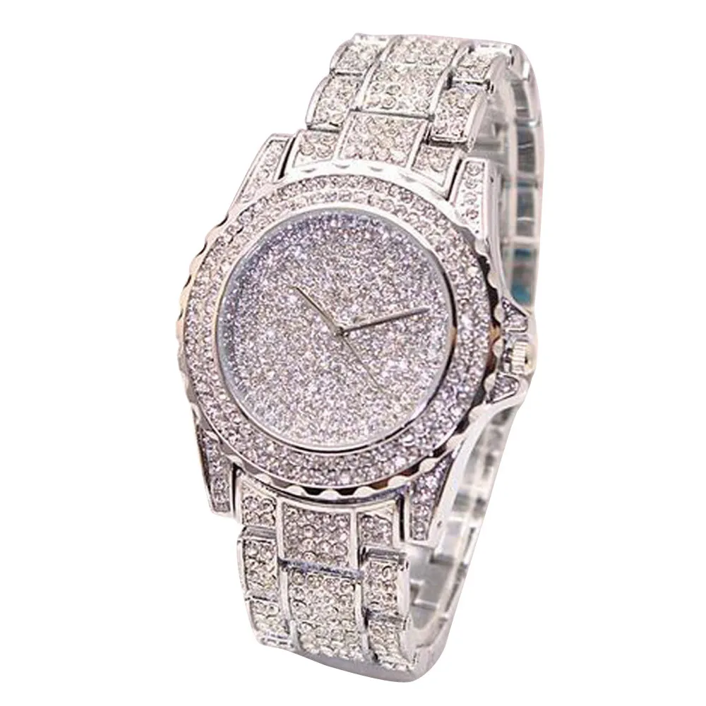 Reducido Reloj de moda con diamantes para mujer, pulsera femenina informal de marca de lujo, relojes de cristal Myw5e3kpARz