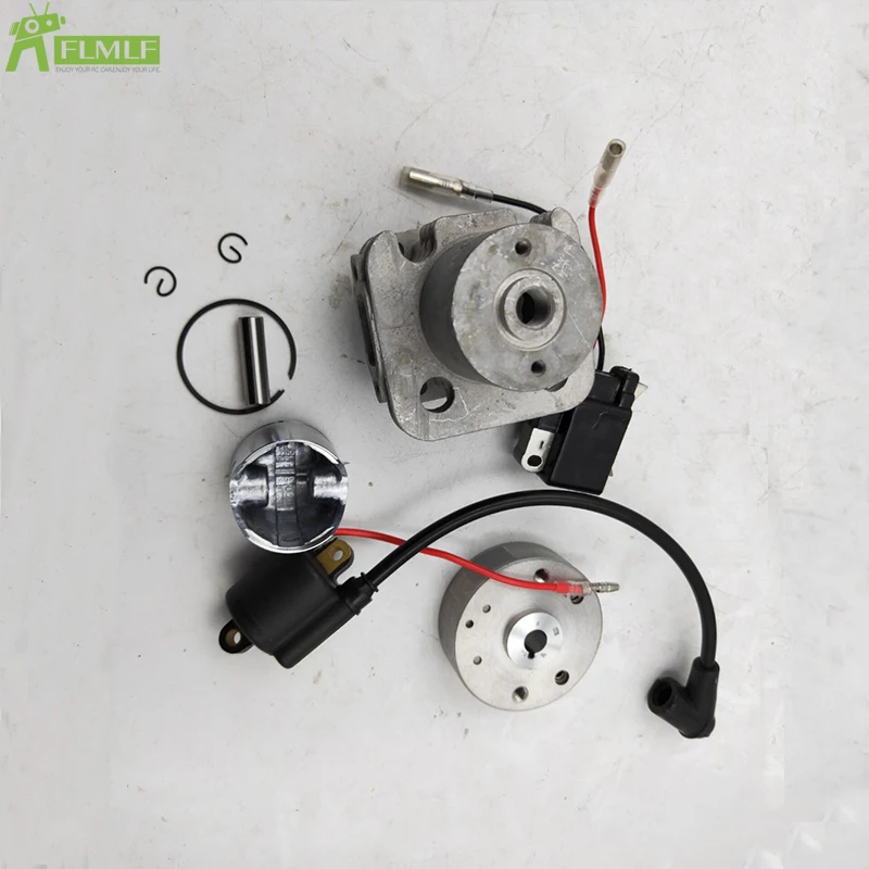 

RC Boat 29CC Cylinder Head & Piston with Igntion Coil and Stator Kit Fit for Zenoah CY RCMK Marine Gas Engine G290 PUM