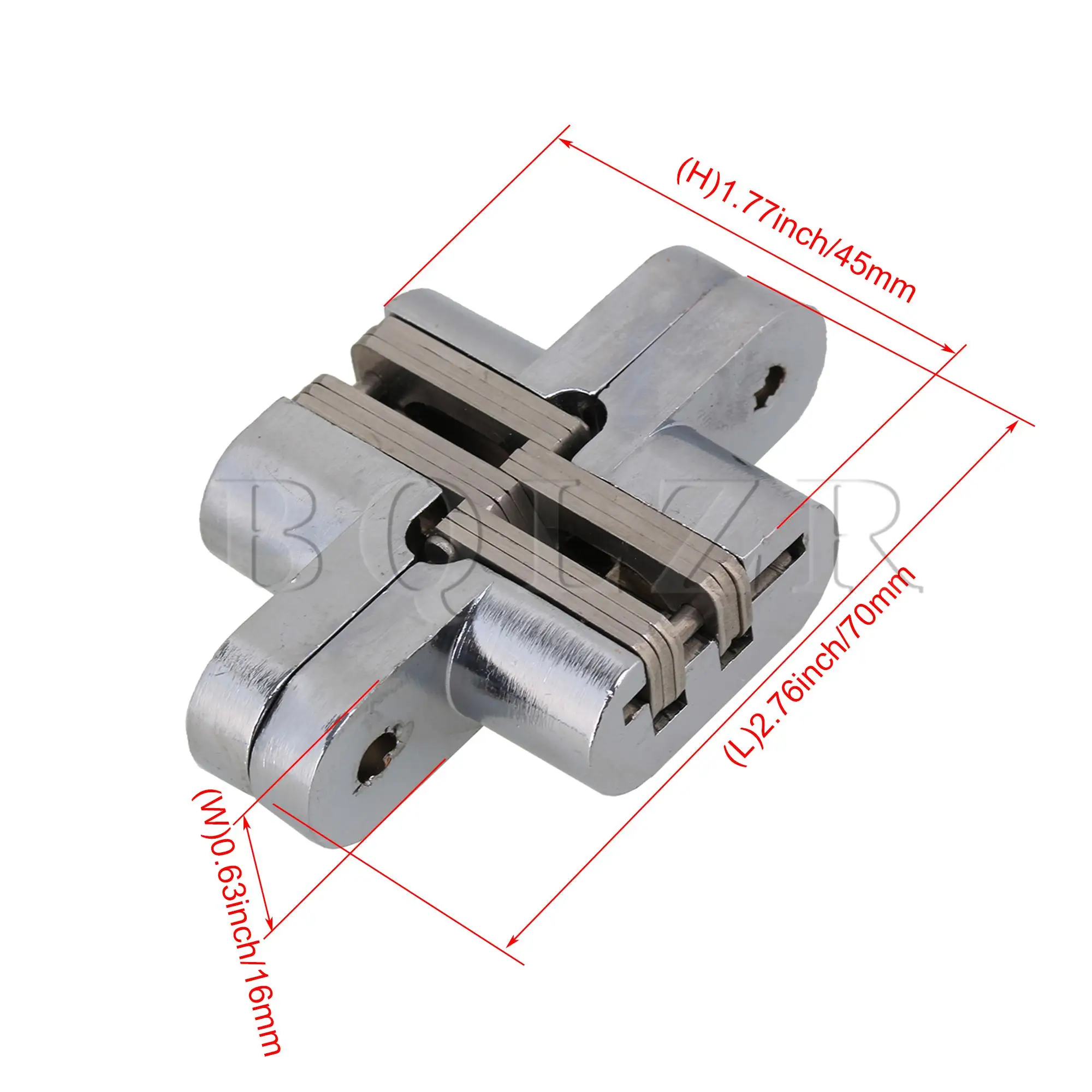 BQLZR 2 x Durable Hidden Cross Hinge Invisible Concealed Hinges #5