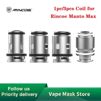 

3pcs/1pc Original Rincoe Manto Max Coil Mesh Coil / RBA Coil for Rincoe Manto Max Kit E-cig Vape Coil Head 0.3ohm/0.2ohm/0.15ohm