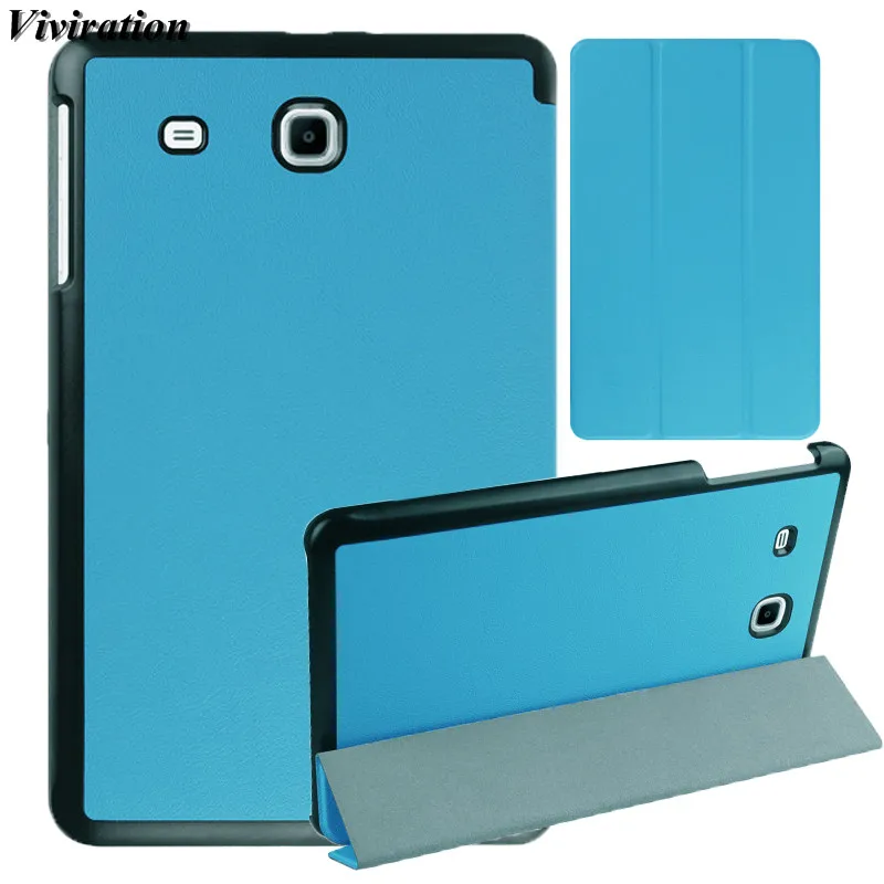 Top Quality Tablet Protective Shell For Samsung Galaxy Tab E 9.6 T560 T561 Bracket Flip Fold Stand Leather Cover Flexible Case