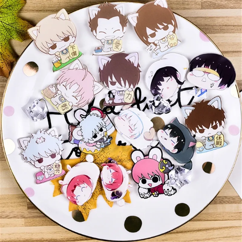 

1 PC MIX Anime fox Acrylic Badges Kawaii Badge Icons on The Backpack Badges for Clothes Handbag Pin Brooch Z224