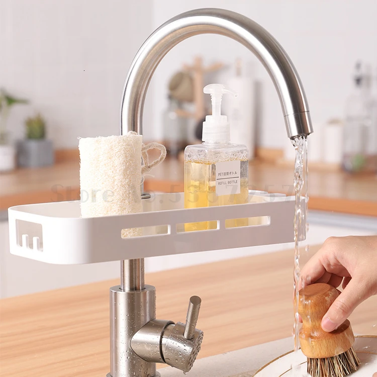 

Faucet shelf, household kitchen supplies, sink cloth, sponge drainage to collect artifacts