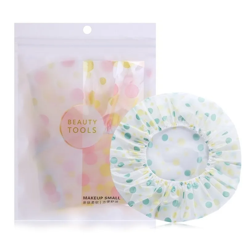 

1PC Waterproof Shower Cap Thicken Elastic Bath Hat Bathing Cap for Women Hair Salonshower Cap Women Bathroom Products