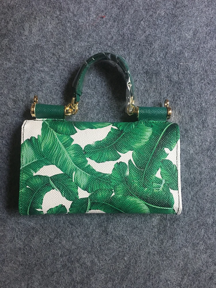 Banana leaf Bolsas Feminina, сумка-седло из натуральной кожи, женские сумки через плечо, роскошный дизайн, сумки Bolsas De Mujer, сумка на плечо - Цвет: Banana leaf