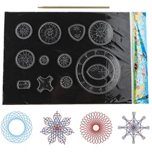 Douyin Детский развивающий гибкий Спирограф Фэнтези набор креативные веселые цветы кривая царапина живопись окрашенная wen ju chi