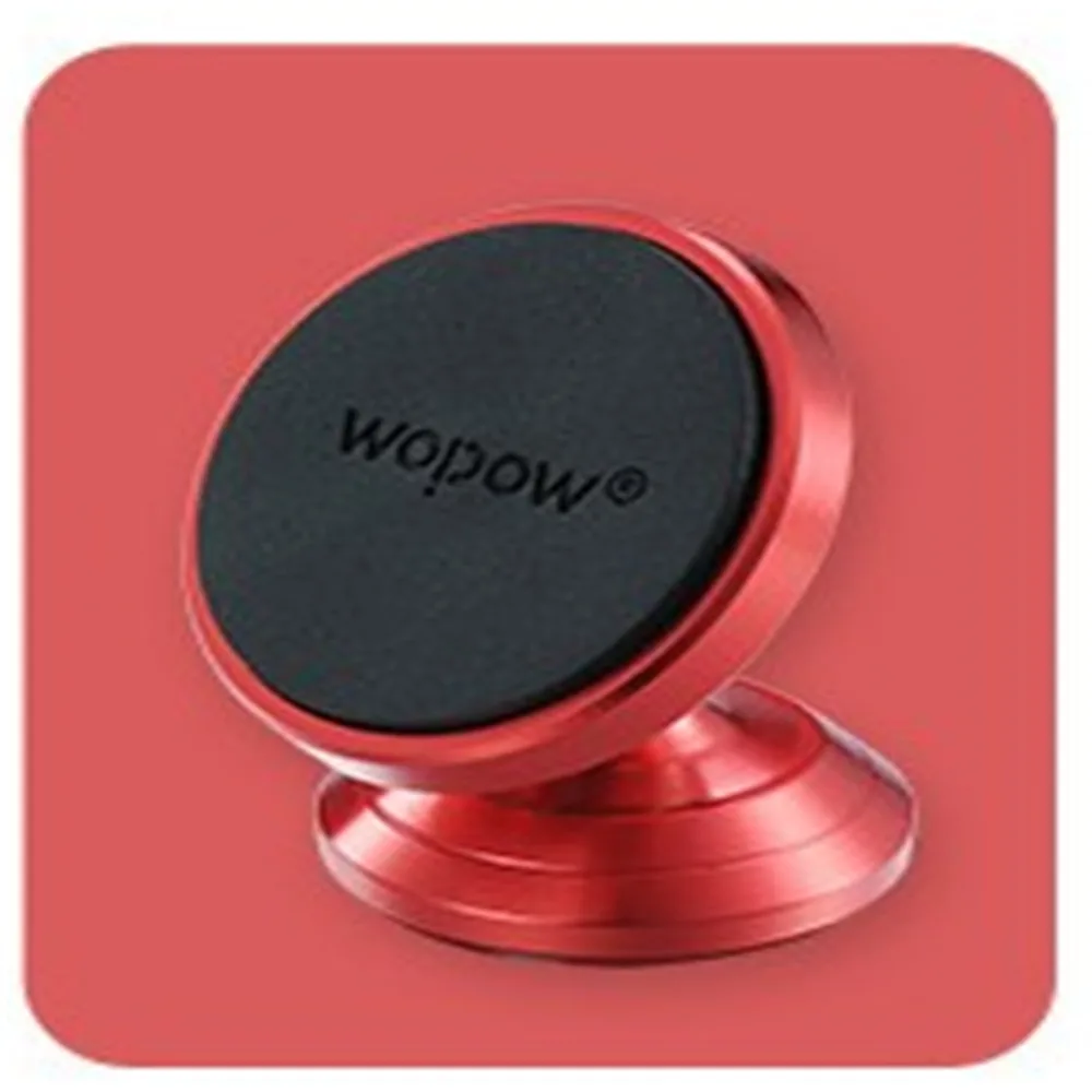 Red 1 шт. Универсальный Автомобильный кронштейн для смартфона с gps, вращающаяся на 360 градусов Магнитная подставка для приборной панели, металлический держатель для телефона, инструмент для стайлинга автомобиля 4 - Color: Red