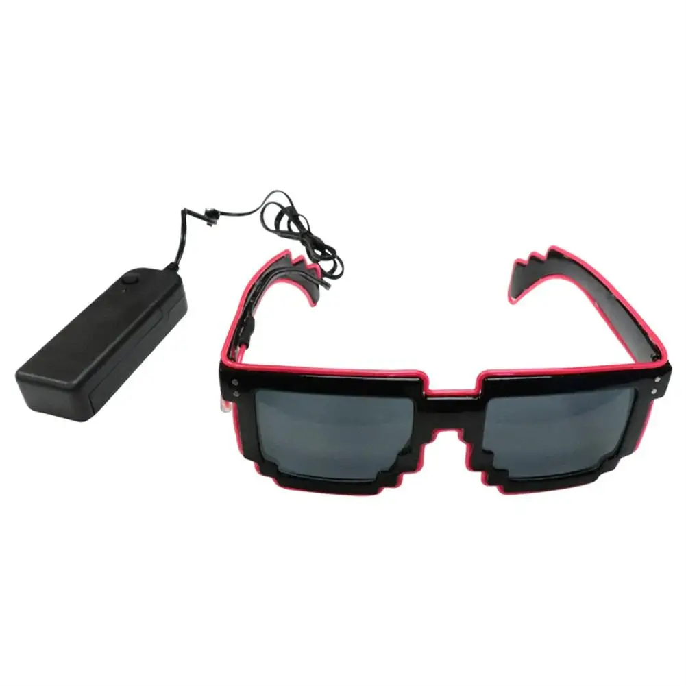 Новые очки для вечеринки EL холодный источник света голосовые люминесцентные очки Gafas Led для клуба Вечерние и звуковые контроллеры - Цвет: Pink
