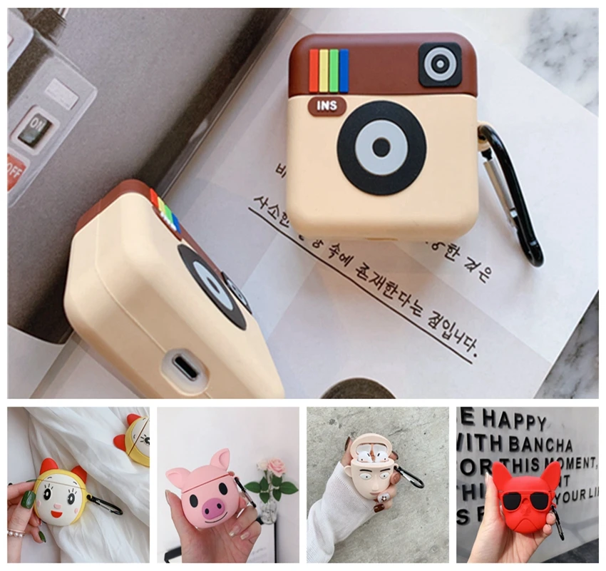 

Fviyi Luxury Cute Doraemon Earphone Accessories silicone case For Airpods Wireless Bluetooth Headset bag box case for airpod