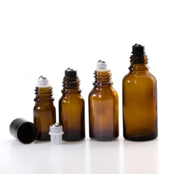 

18mm neck refillable roll on bottles 10ml 20ml 30ml 15ml 50ml glass bottles with metal roller ball for perfume cosmetic packing