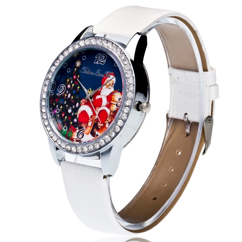 

TTLIFE New Christmas Casual Lovers' Steel Strip Stainless Steel Quartz Wrist Watches Christmas Ornaments 2019 New Year Watches