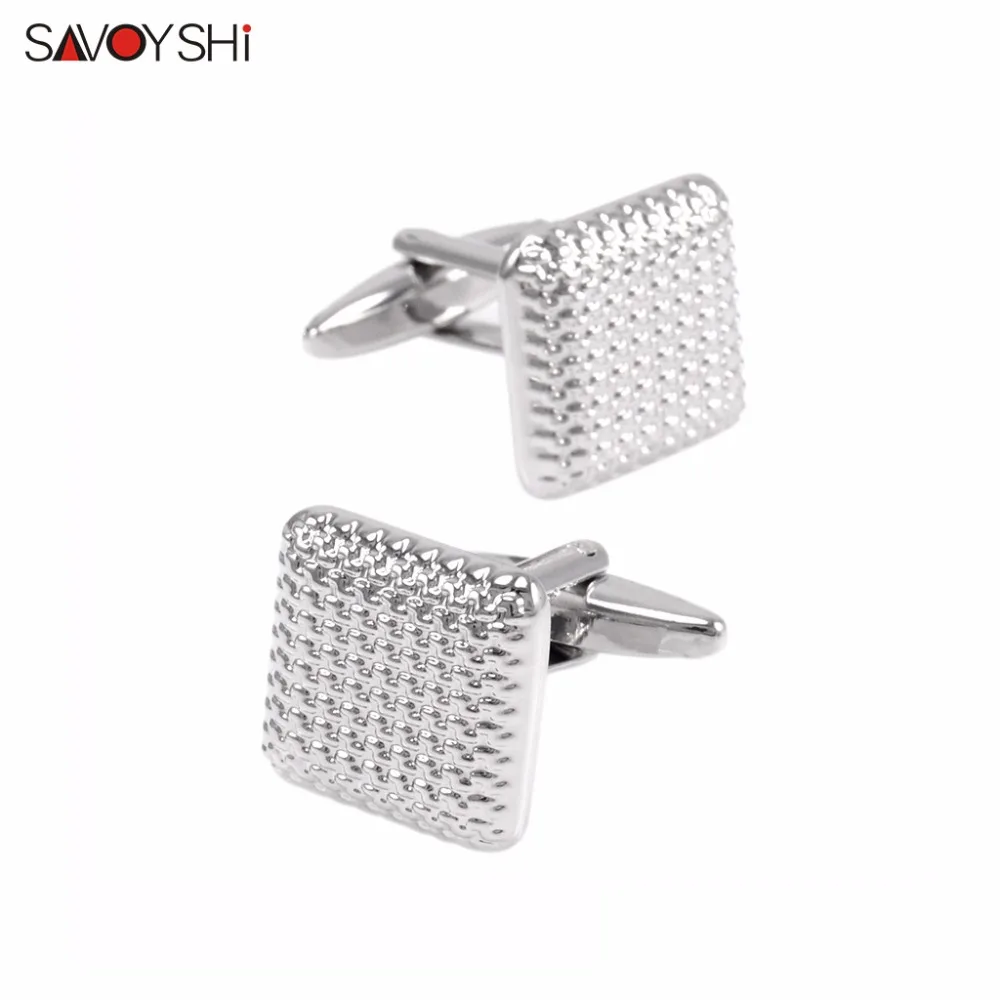 SAVOYSHI модный мужской костюм запонки для мужчин s высокое качество квадратная рубашка Запонки пуговицы мужские ювелирные изделия свадебный подарок