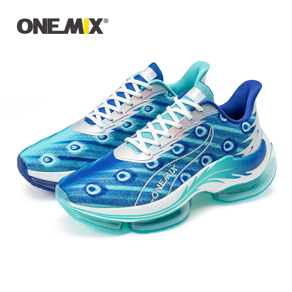 ONEMIX New Yin-yang color match Running Air Cushion Athletic Couple Trainers Sport Runner Shoes Outdoor Women Walking Sneakers