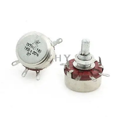 

1.5K Ohm 2W 6mm Dia Shaft 4 Terminal Carbon Rotary Potentiometer 2 Pcs