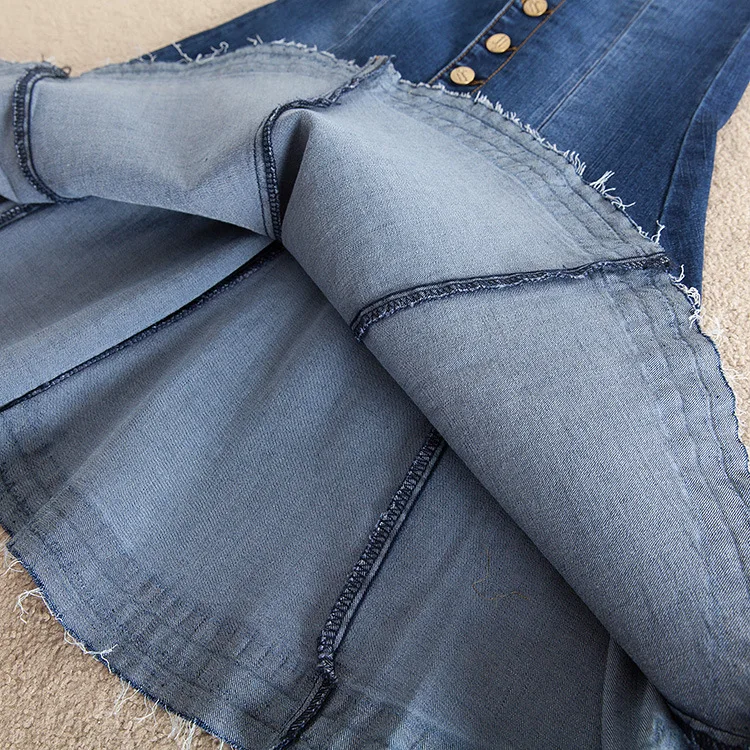 Plus Size XS-8XL Women Denim Skirt Saias Trumpet Mermaid Skirt Spring Autumn Jeans Bodycon Maxi Long Skirts Ropa Faldas Cortas