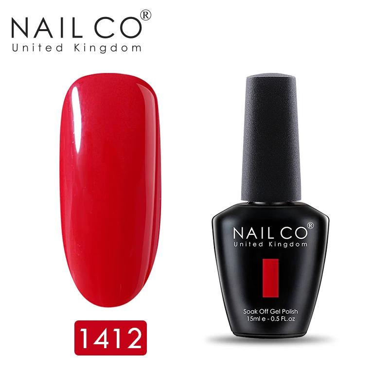 NAILCO 15 мл Гель-лак для ногтей маникюрный набор Гель-лак гели для нейл-арта бутылка из серии «сделай сам» Гель-лак УФ светодиодный Гель-лак для ногтей замочить - Цвет: 1412