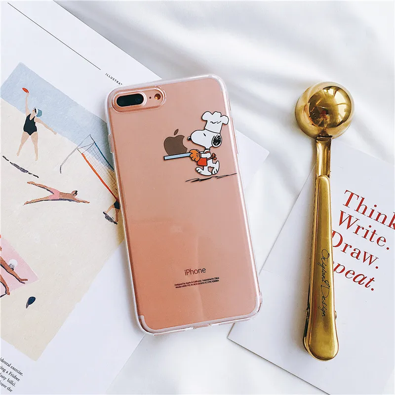 E Модный чехол для iPhone 6, 6s, 7, 8 Plus, X, XR, XS, MAX, 10, мягкий чехол для телефона, для iPhone 7, роскошный, мультяшный, прозрачный, ультра тонкий - Цвет: E