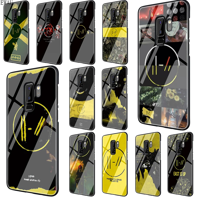 

EWAU Twenty One Pilots 21 Tempered Glass phone case for Samsung S7 S8 S9 S10 Note 8 9 10 plus A10 20 30 40 50 60 70