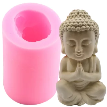 Buddha Design Candle Silicone Mold DIY Aromatherapy Wax Craft Soap Resin Molds Chocolate Gumpaste Fondant Cake Decorating Tools 1