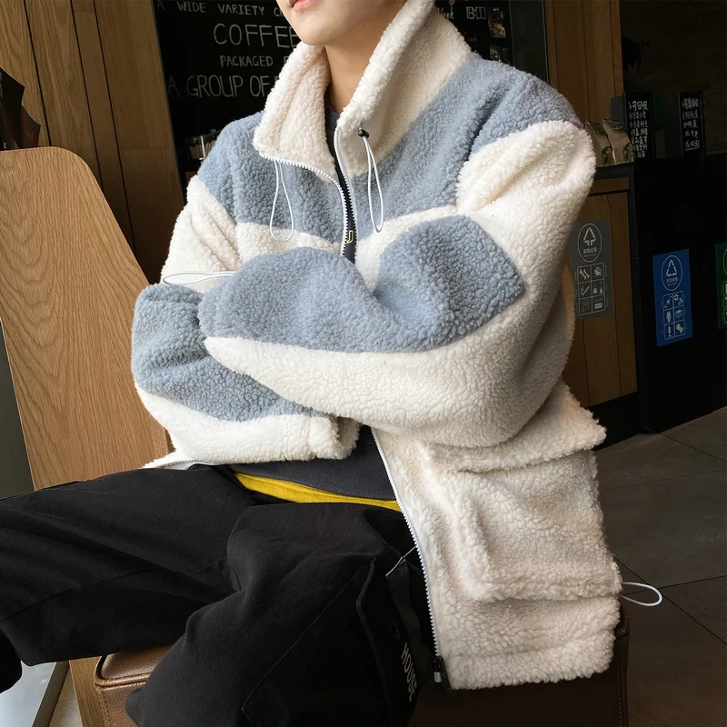 

Men Parkas 2020 Winter Casual Thick Warm Windproof Jacket Parkas Coat Men Jackets Men High Quality Fashion Zipper Lambswool coat