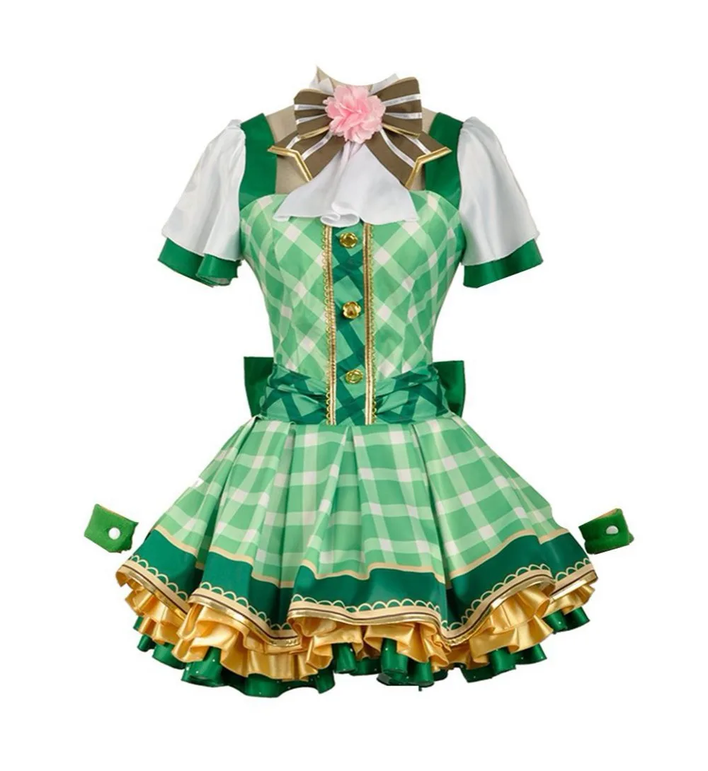 Cosplay Costume Love Live Flowers Awakening Rin Kotori Umi Eli Tojo Plaid Dress Adult Women Costume Maid Dress Japanese Bouquet