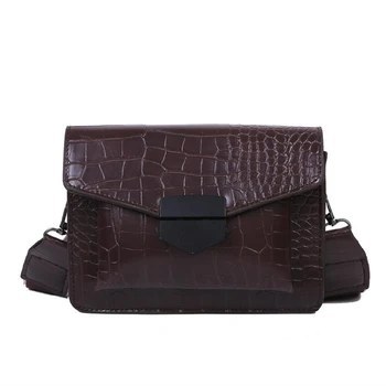 

2020 new mini handbags women fashion ins ultra fire retro wide shoulder strap messenger bag purse simple style Crossbody Bags