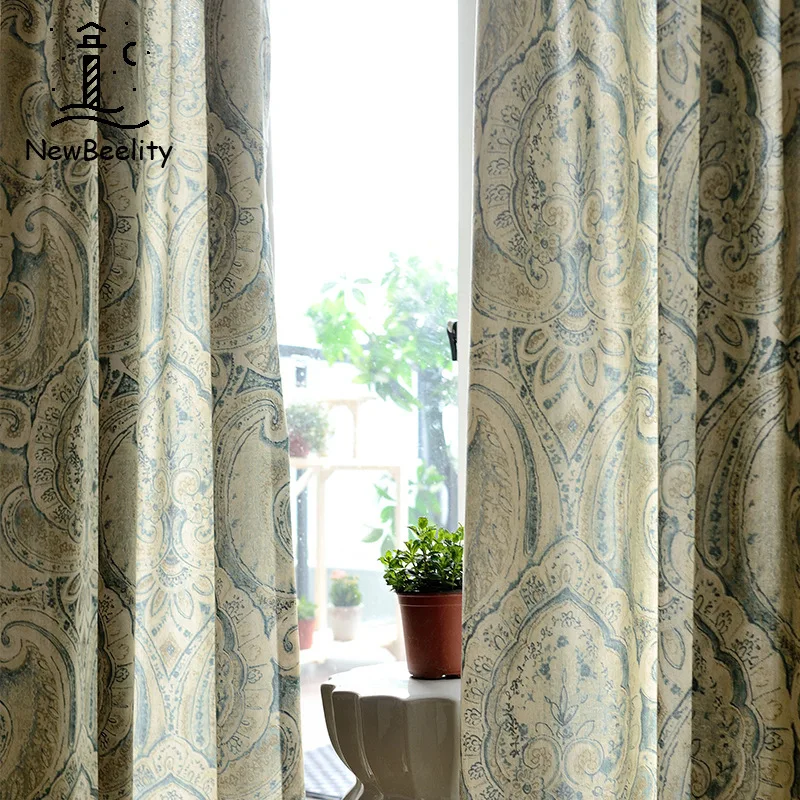 good price high quality curtains for living room Modern European style polyester blackout classic printing bedroom dining | Дом и сад