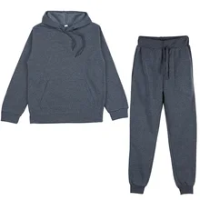 

Solid Color Mens Full Suit Tracksuit Simple Style Sweatpants Hoodies For Men Pure Color 2 Piece Set Fitness Sets Warm Streetwear
