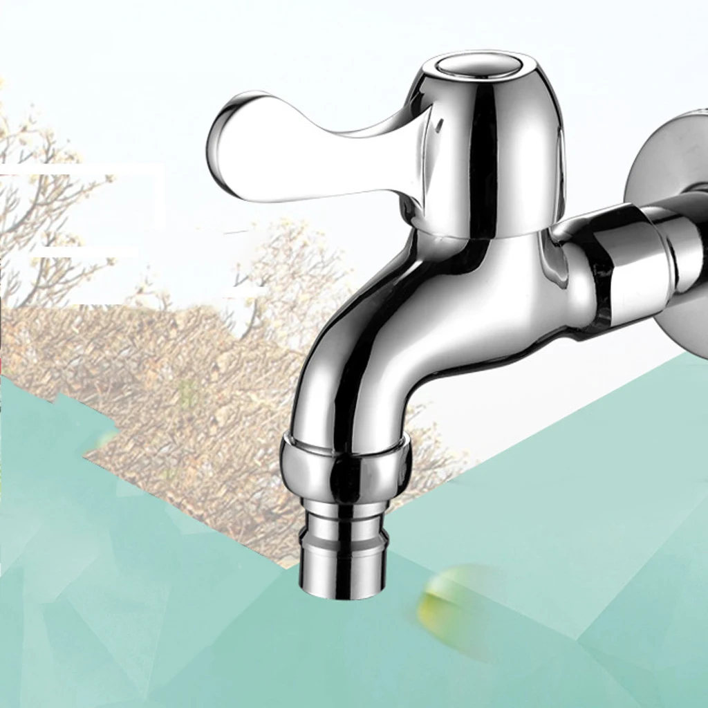 Single Handle Brass Chrome Washing Machine Wall Mounted Bathroom Faucet Tap