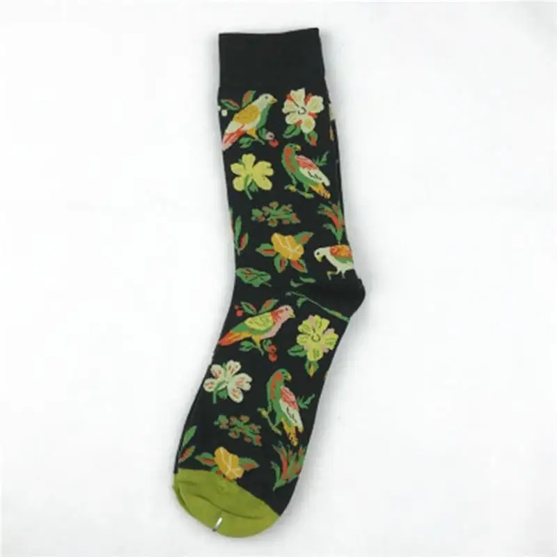 Мужские хлопковые носки забавные носки унисекс повседневные деловые носки для мужчин и женщин Красочные удобные носки Рождественский подарок