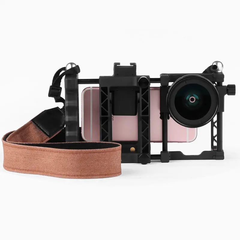 

Mobile Phone Lens Rabbit Cage Profession Single-lens Reflex Camera 0.45X Wide-angle Macro Universal Extraposition Photo Shoot Ho