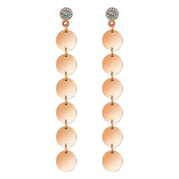 

2020 Fashion jewelry Titanium steel temperament circle earrings Crystal from Swarovskis Simple hipster inlaid zircon Fit Women