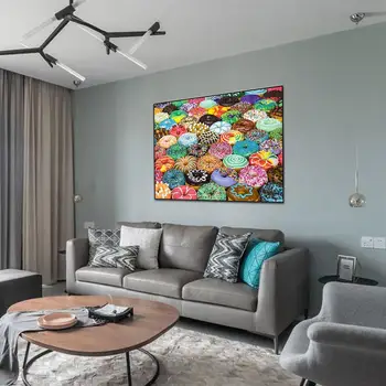 

Colorful Number Kits for Adults Rhinestone Cross Stitch DIY 5D Diamond Painting Kits Donuts Diamond Painting Diamond Painting
