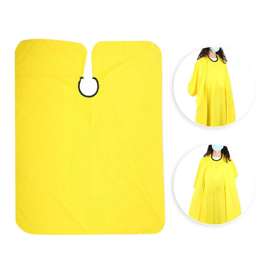 Hair Cutting Dyeing Barber Shop Adjustable Gown Cape Hairdressing Apron Yellow 130 x 120cm | Красота и здоровье