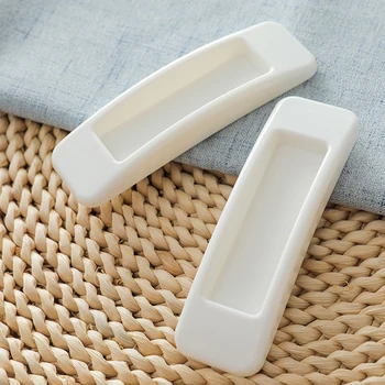 1pcs Plastic Sliding Door Pull Window Self Adhesive Kitchen Cabinet Cupboard Drawer Knobs Handle