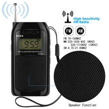 SOONHUA FM радио портативный карманный стерео цифровой радио рекордер MW SW радио Поддержка Micro SD карты мини MP3-плеер с наушниками
