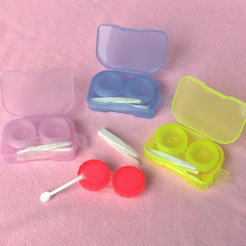 

1PCS Fashion New Korean Style Small Fresh Portable Transparent Pocket Contact Lens Case Travel Kit Easy Carry Container Holder