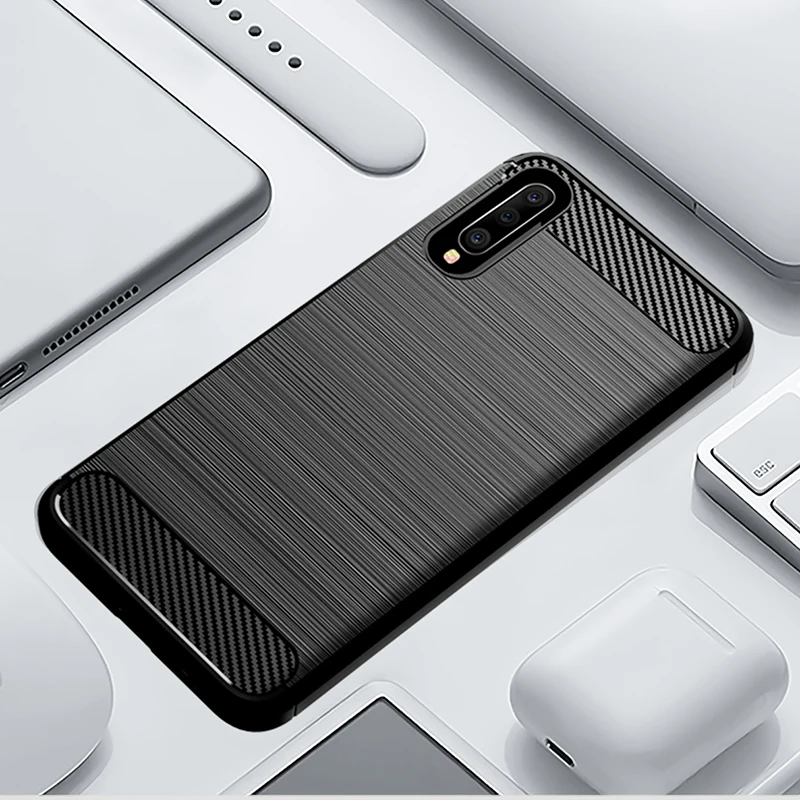

Carbon Soft Silicone Phone Case For Samsung Galaxy A50 A10 A20 A30 A40 A70 M20 M30 M40 Fiber Cover Bumper GalaxyA50 Galaxi 2019