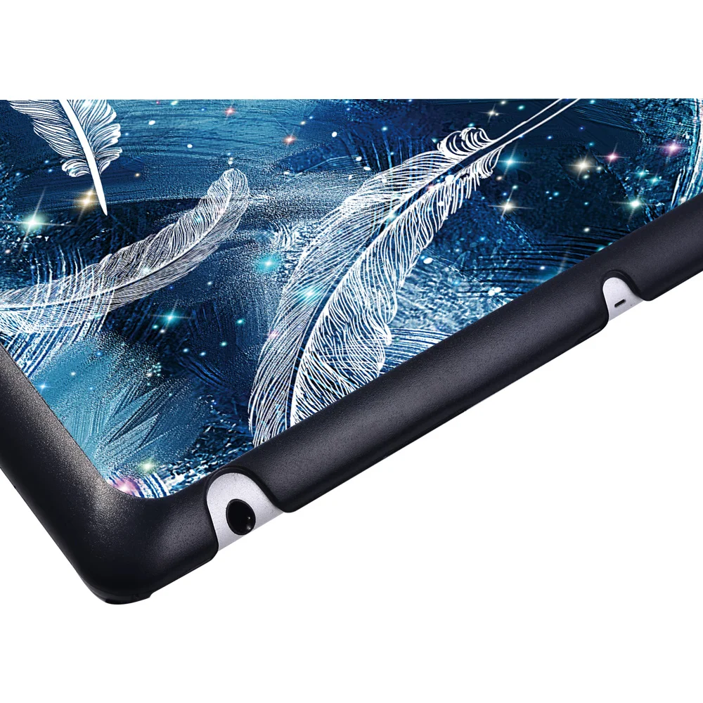 KK&LL For Apple iPad 2/3/4 retina display - tablet PC Plastic Feather pattern Slim Stand Case Cover