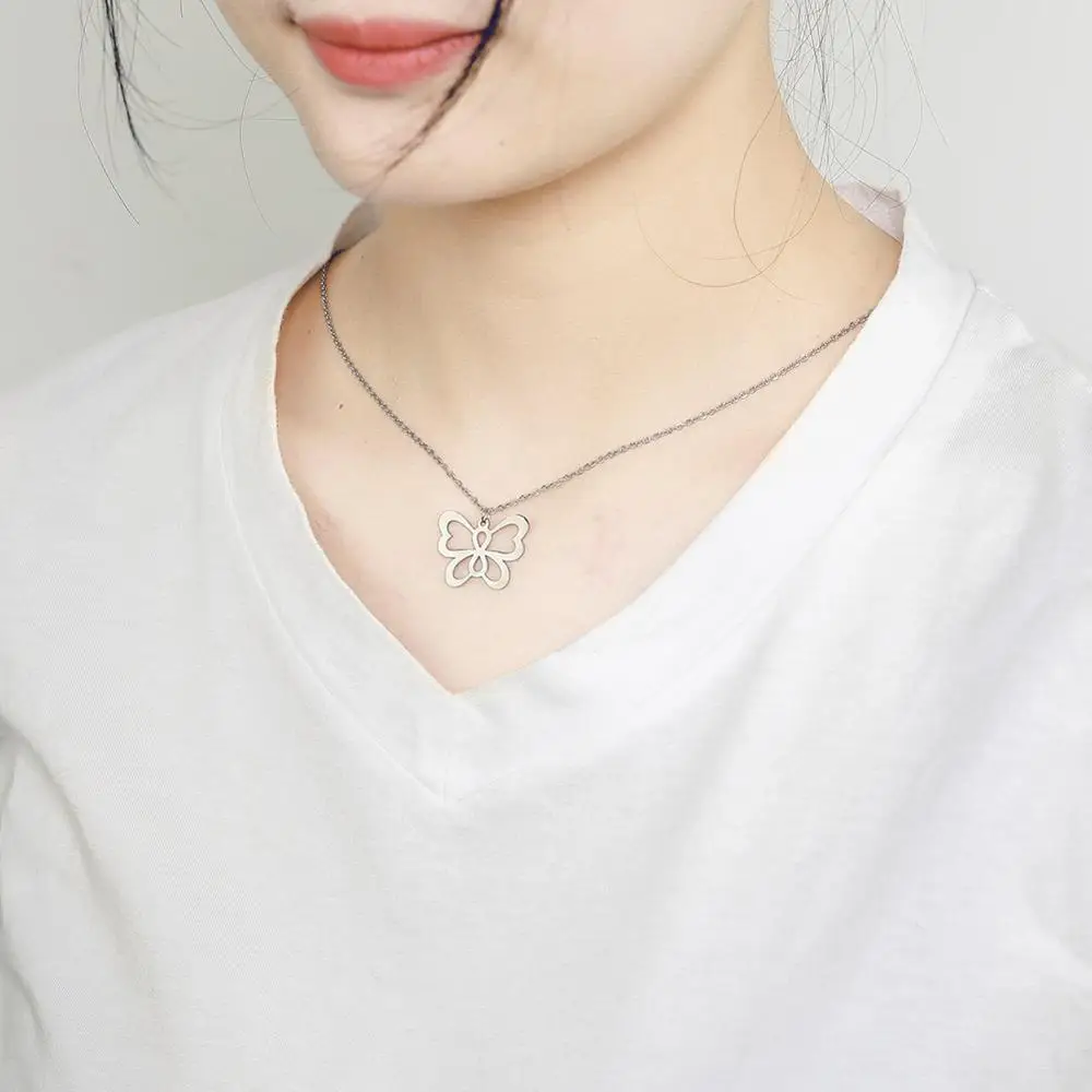 My-Shape-Butterfly-Necklace-Jewelry-Set-Flying-Animals-Women-Dangle-Earrings-Stainless-Steel-Silver-Color-Pendant (5)