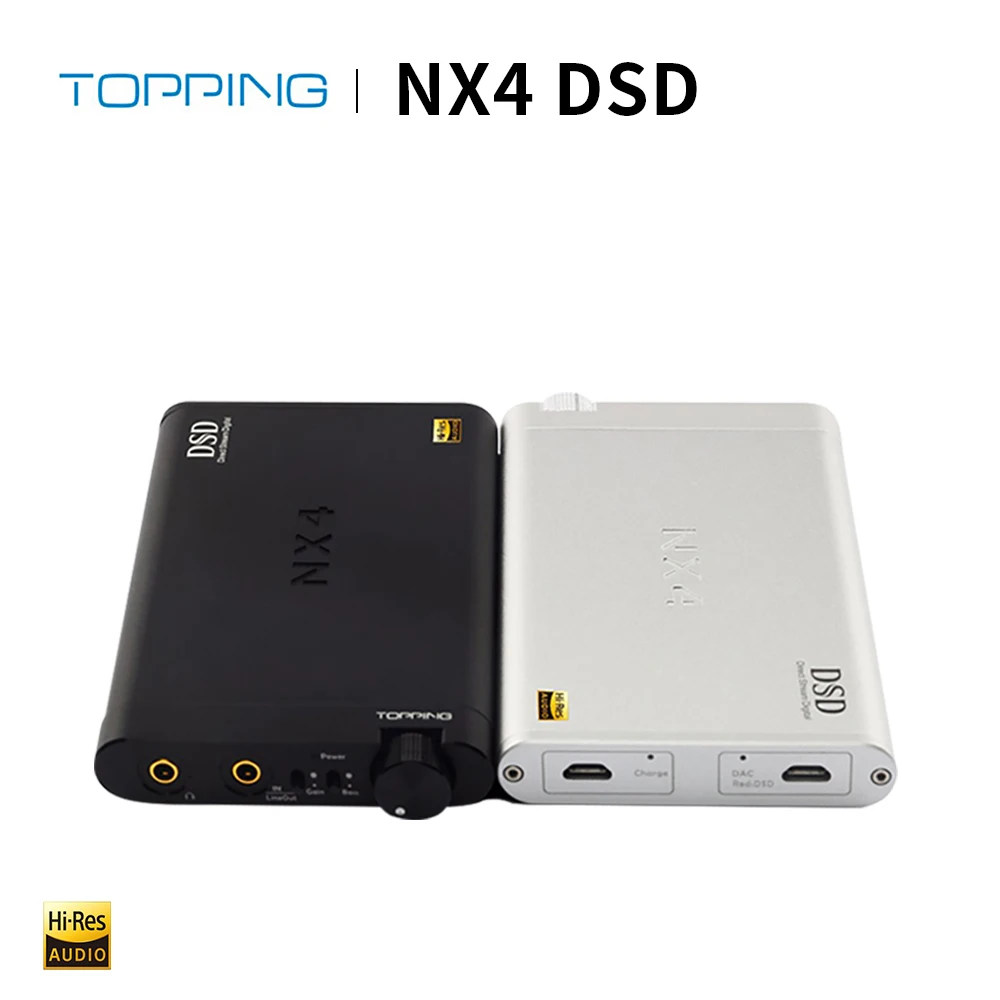 TOPPING NX4 DSD Hifi DAC Headphone Amplifier Audio ES9038Q2M XMOS XU208 USB DAC Headphone Amplifiers Portable Amp