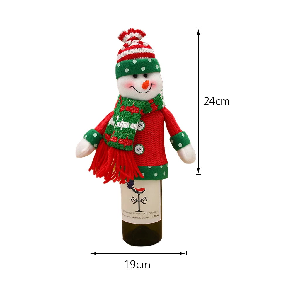 Urijk Чехлы для вина, сумки для бутылок, рождественские вечерние украшения для стола, для дома, Санта Клаус, снеговик, подарок, новогодние вечерние принадлежности - Цвет: F2