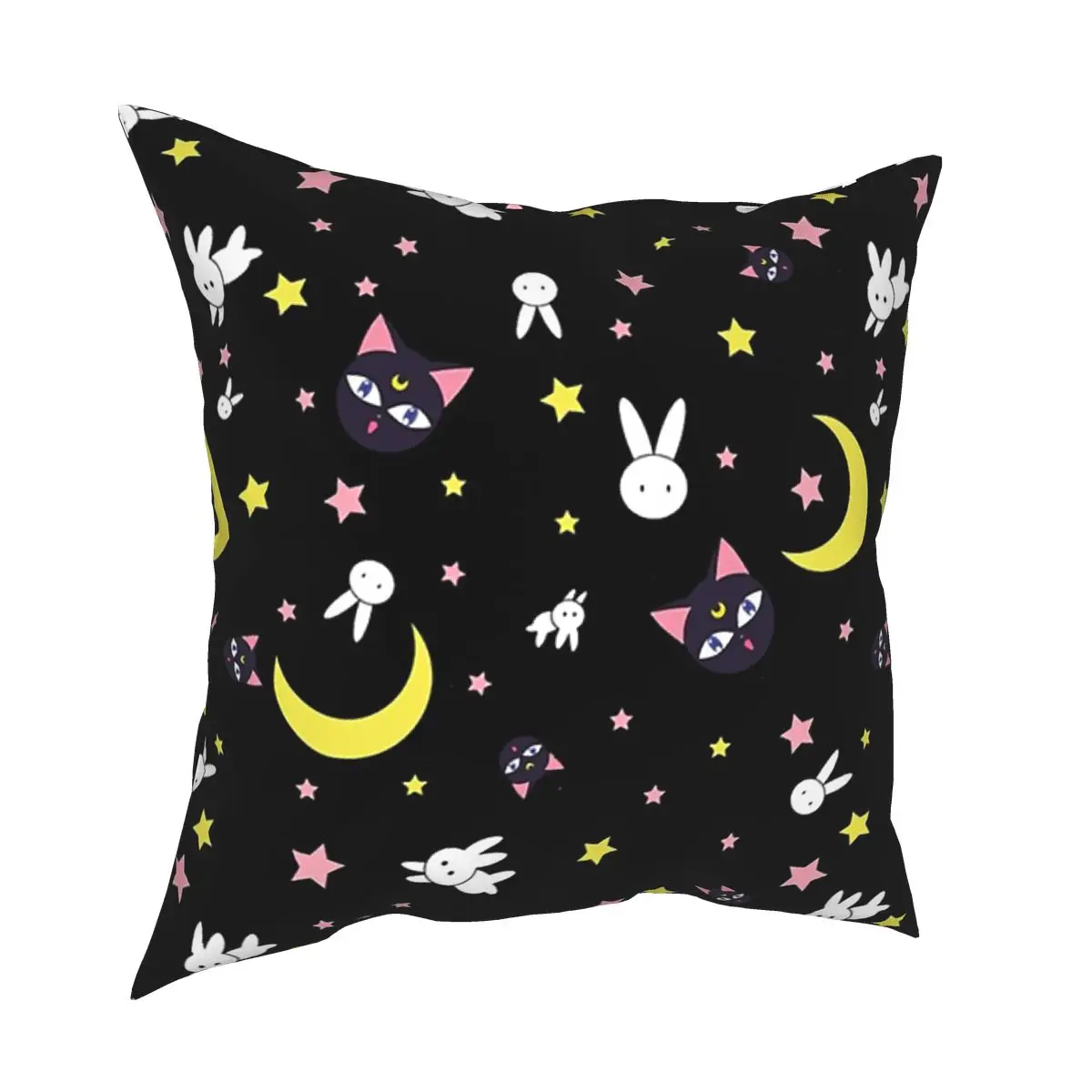 

Moon Pattern Pillow Case Home Decor Japanese Anime Cushion Cover Throw Pillow for Home Polyester Double-sided Printing