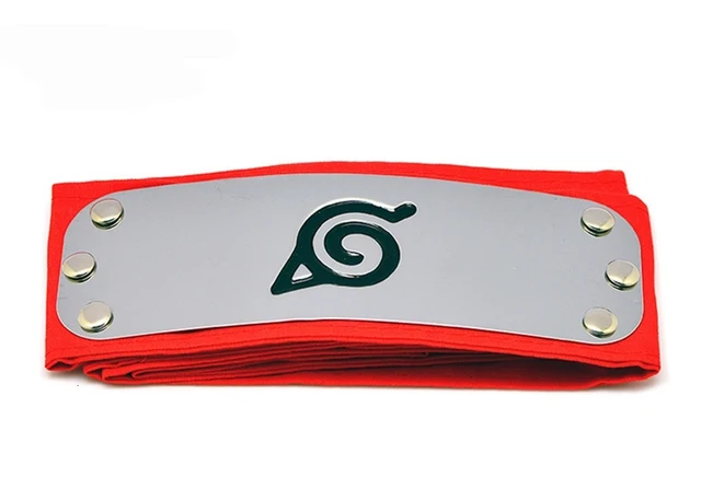 Anime Headband Leaf Village Logo Konoha Cosplay Costume Accessories red
